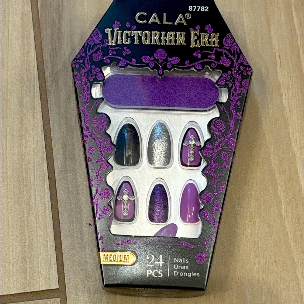 NIB CALA Victorian Era Purple Nail Set